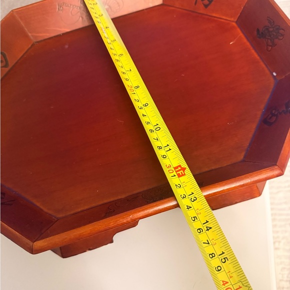 Hexagonal Wooden Stackable serving Trays - Picture 2 of 5